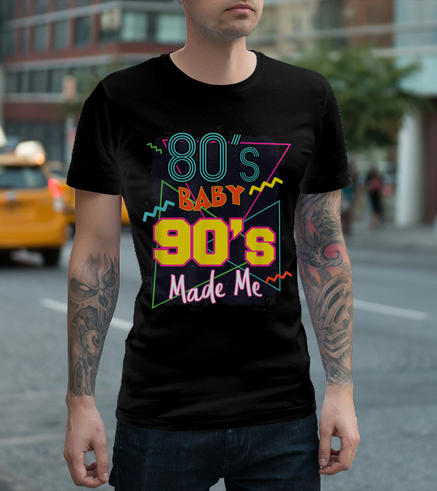 80's Baby 90's Made Me Retro Neon T-Shirt
