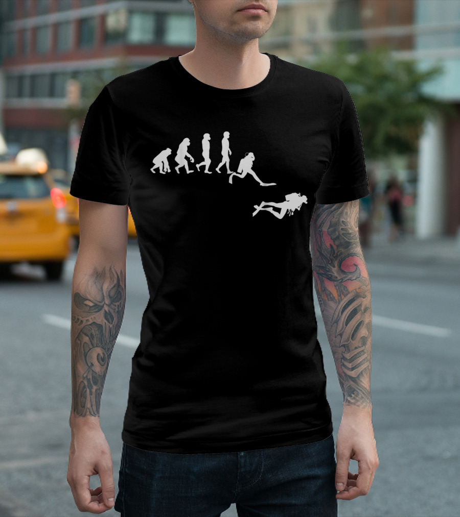 Scuba Dive Evolution Diver Ocean Transformation T-Shirt