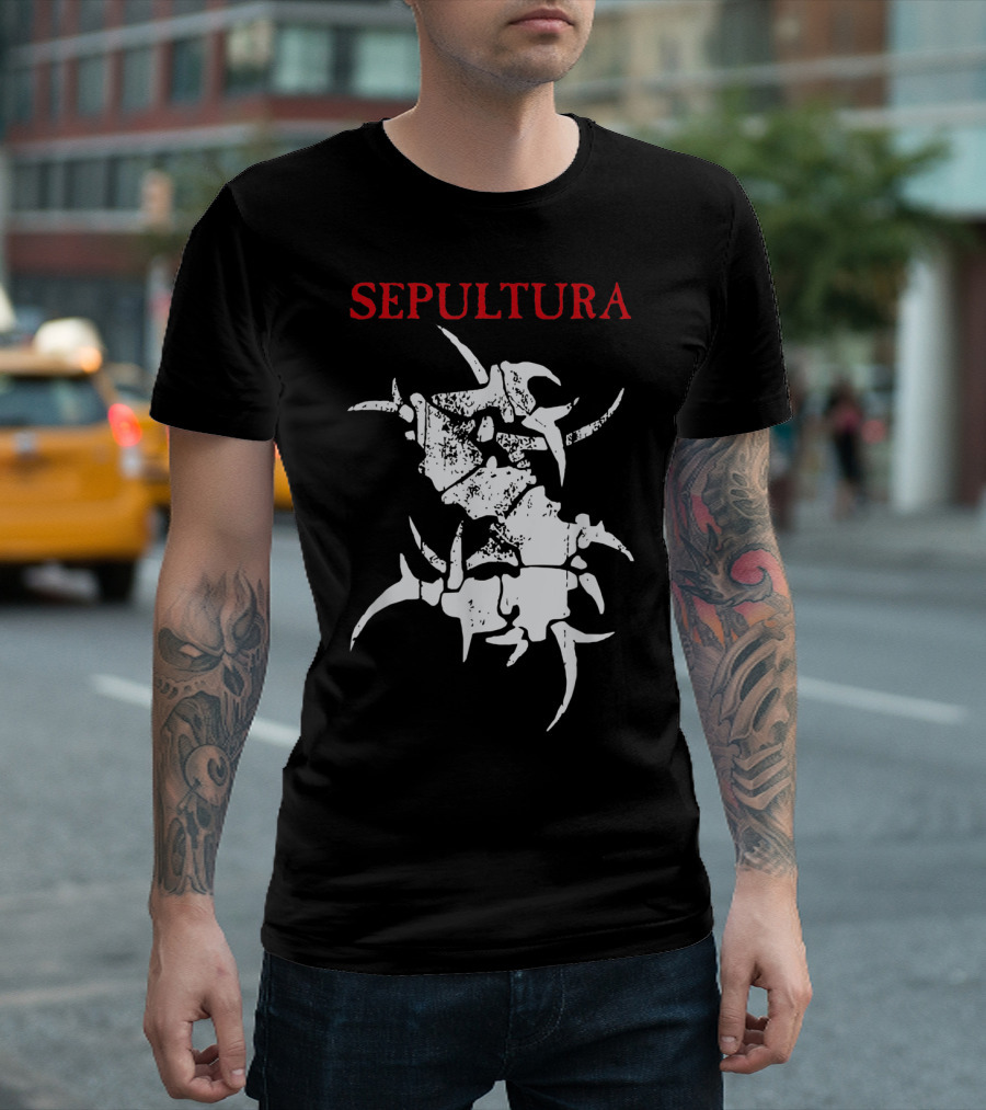 Sepultura Spiked Spine Emblem T-Shirt