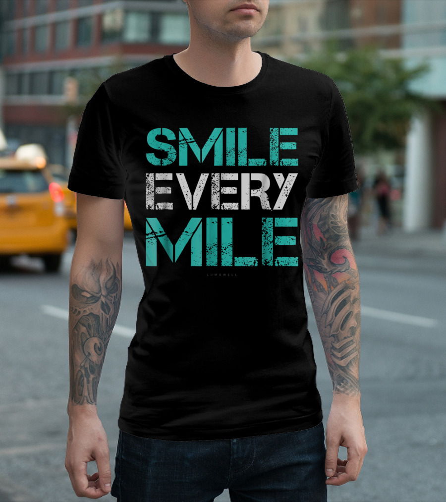 Smile Every Mile Funny Running Lumowell T-Shirt
