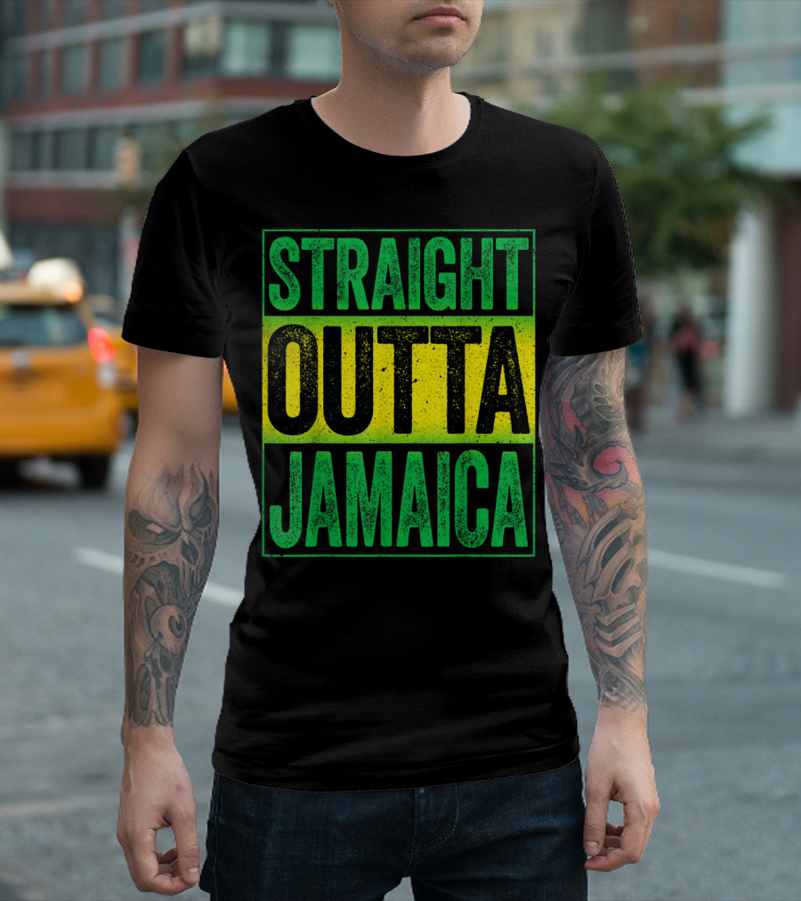 Straight Outta Jamaica Caribbean Party Vibes T-Shirt