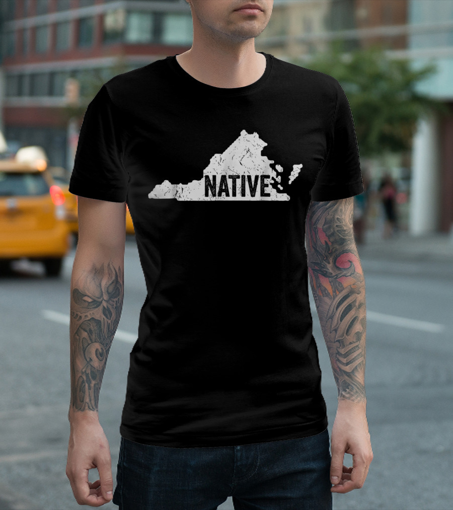 Virginia Native Old Dominion VA State Map T-Shirt