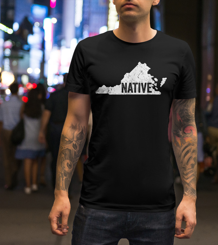 Virginia Native Old Dominion VA State Map T-Shirt