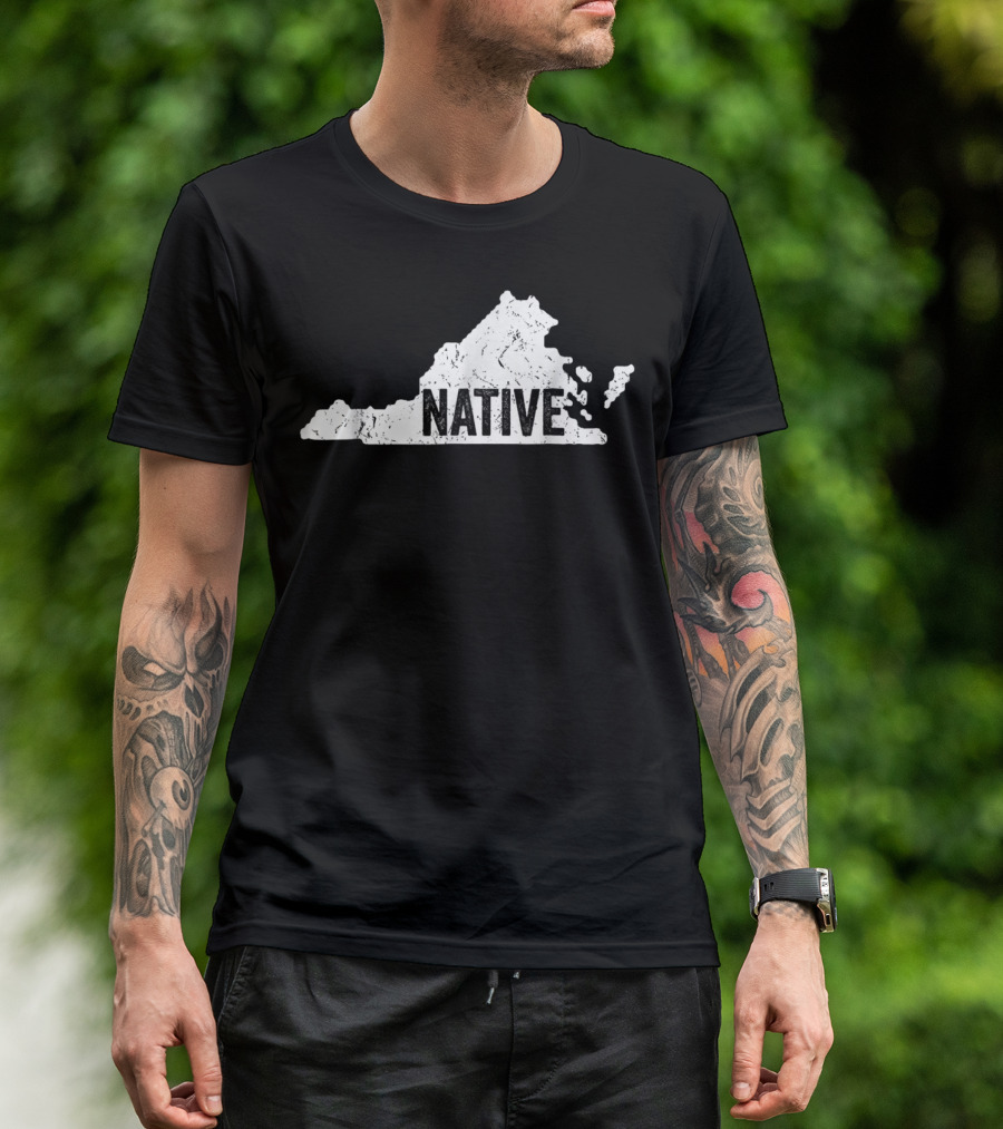 Virginia Native Old Dominion VA State Map T-Shirt