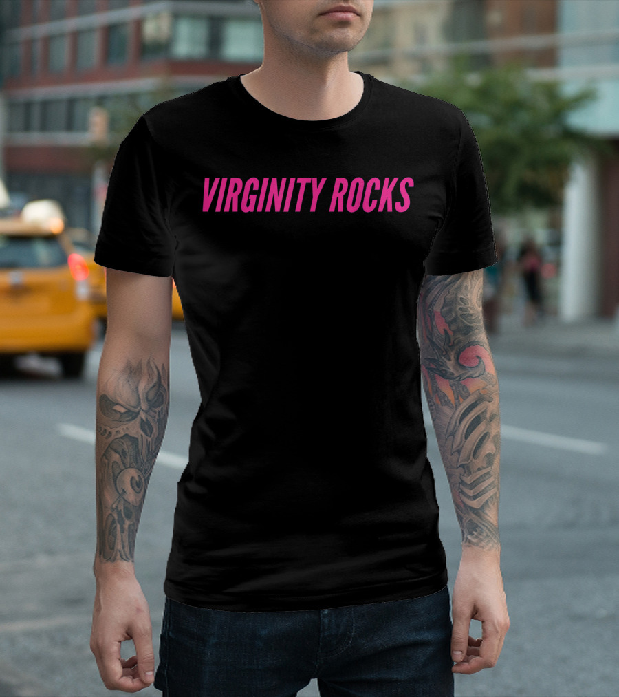VIRGINITY ROCKS PINK LETTERS T-Shirt