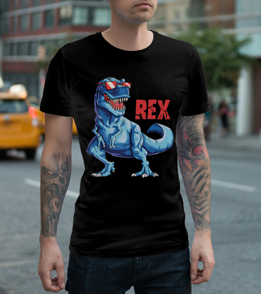 Auntiesaurus Rex Dinosaur With Sunglasses T-Shirt