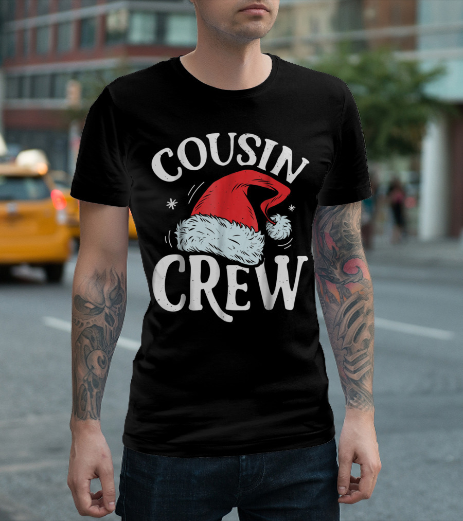 Cousin Crew Santa Christmas Family Matching Holiday Hat 9R T-Shirt
