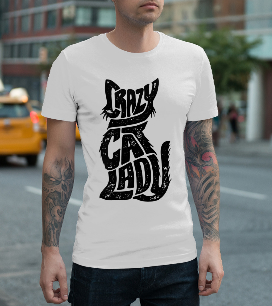 Crazy Cat Lady Funny Cats Kitty Kitten Vintage T-Shirt