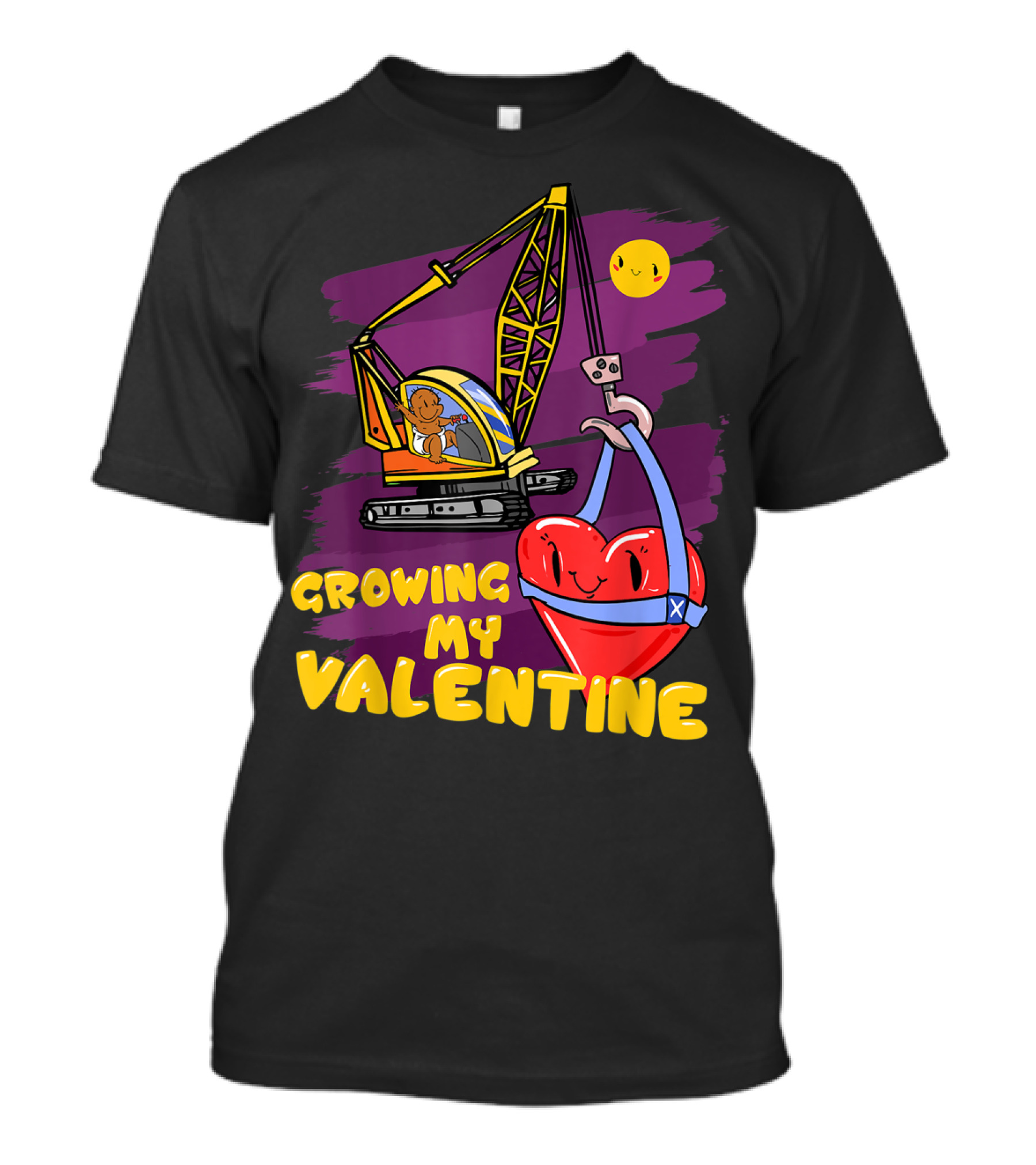 Boys Valentine Kids Child Growing My Valentine Heart T-Shirt