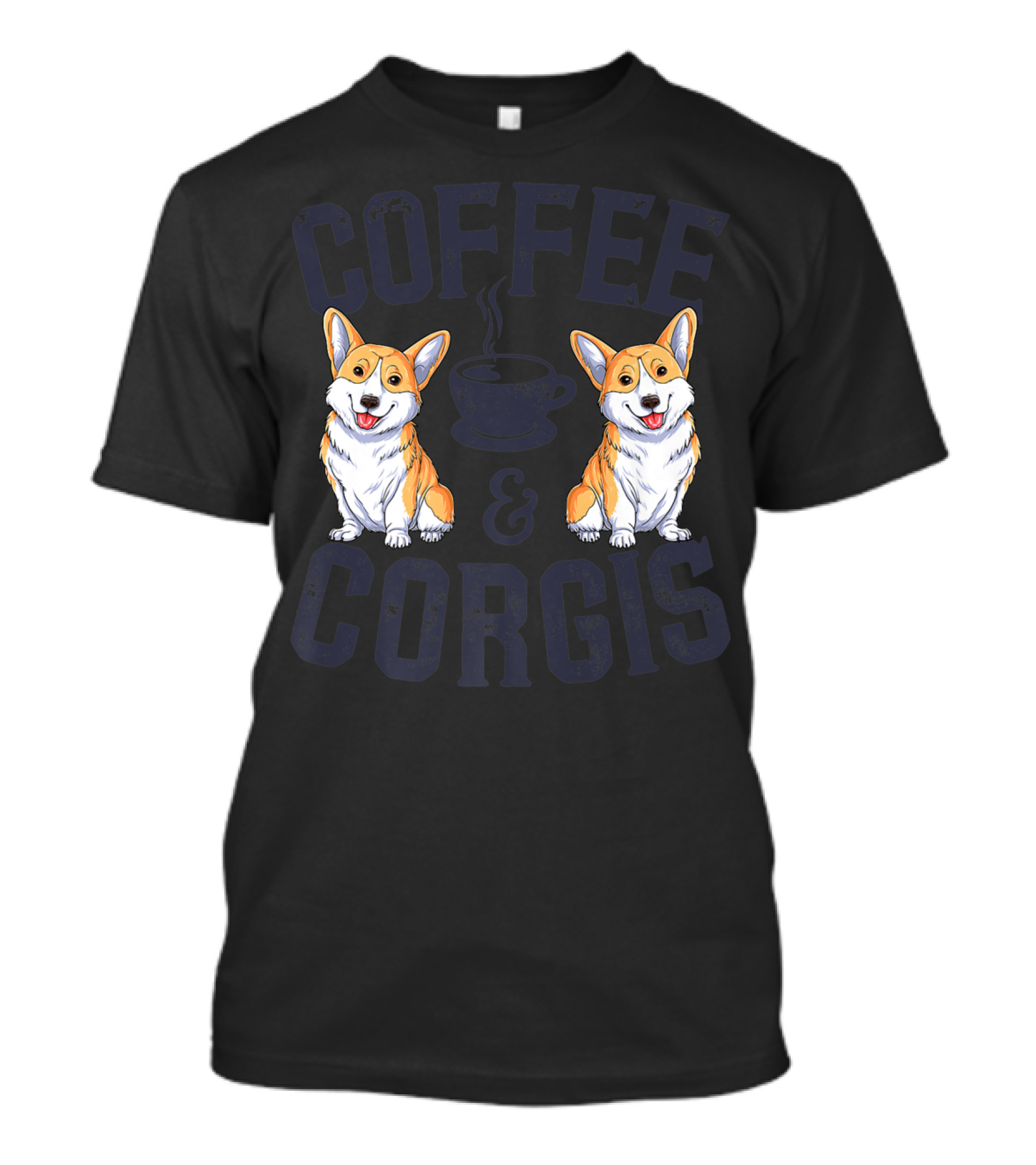 Coffee And Corgis Welsh Corgi Kids Boys Dog Cute Corgis With Coffee Cup T-Shirt