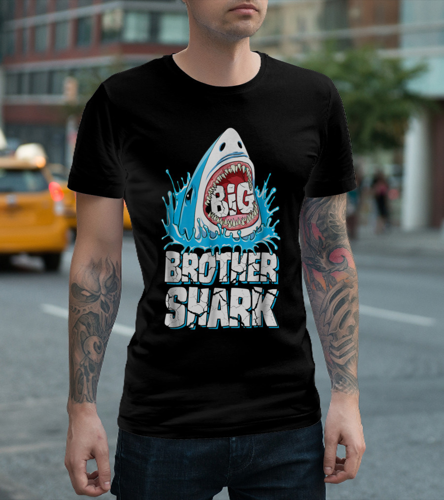 Big Brother Shark Splash Family Matching T-Shirt
