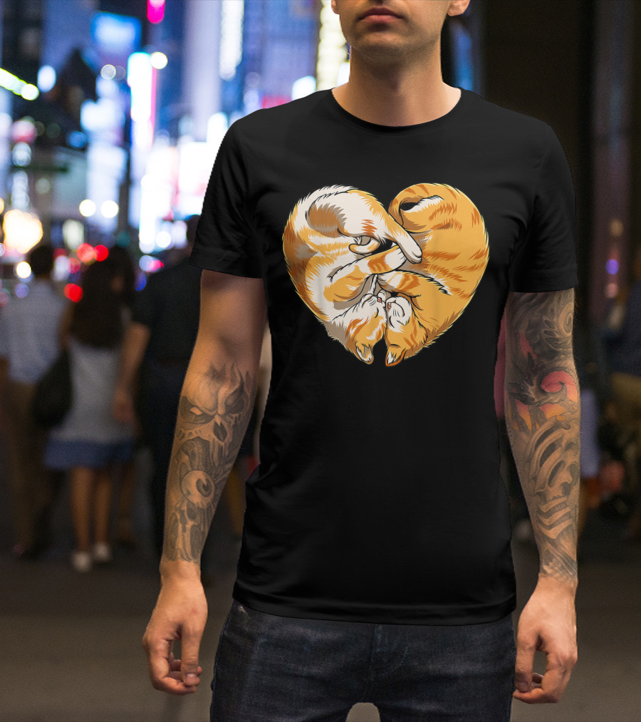 Funny Kitty Cat Heart Valentines Day Women T-Shirt