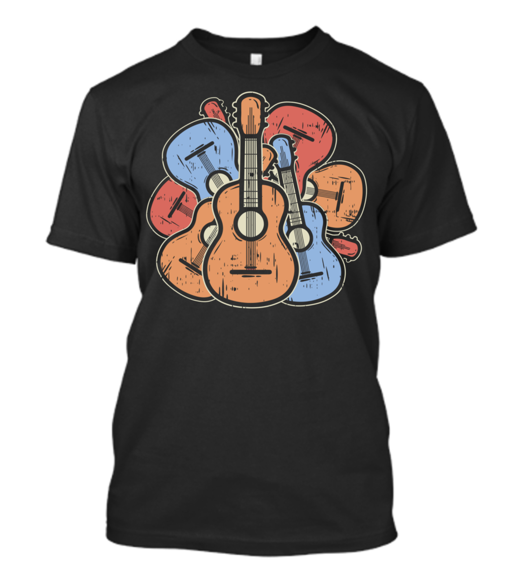 Guitars And Ukuleles Funny Instrument Musician T-Shirt