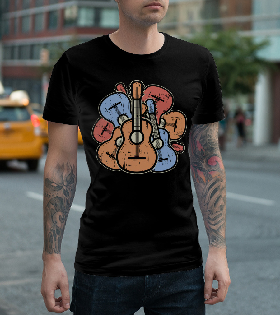 Guitars And Ukuleles Funny Instrument Musician T-Shirt