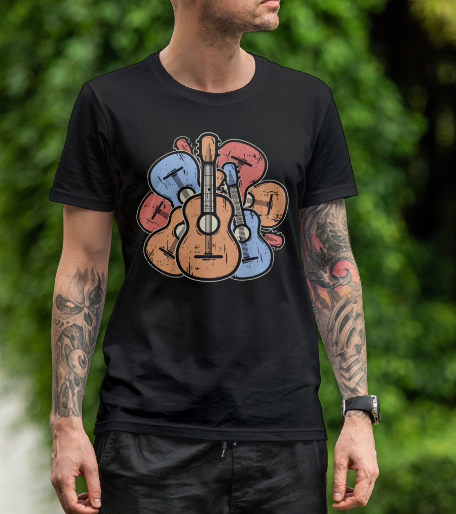Guitars And Ukuleles Funny Instrument Musician T-Shirt
