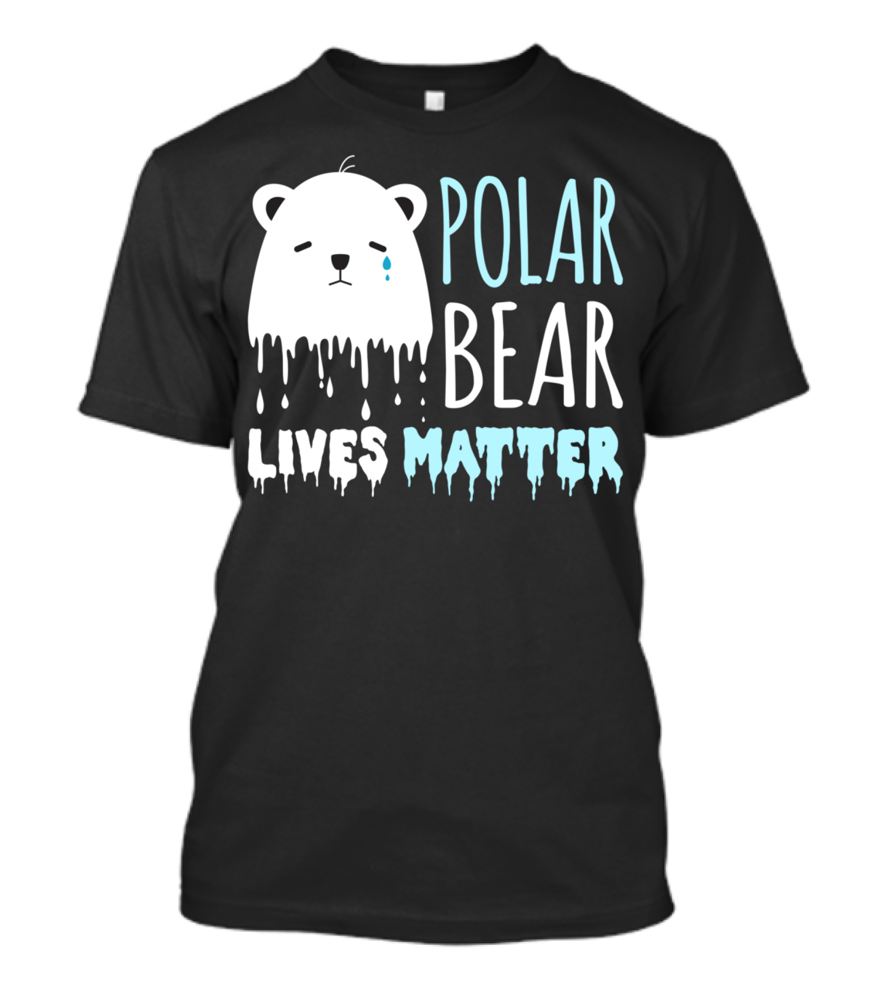 Save The Polar Bears Polar Bear Lives Matter Melting Ice Sad Bear T-Shirt