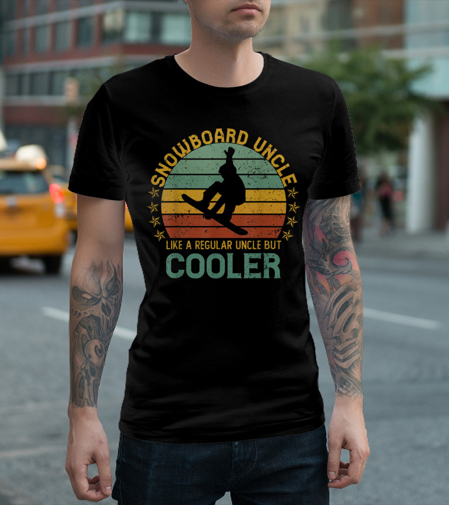 Snowboard Uncle Like a Regular Uncle But Cooler Vintage Snowboarding T-Shirt