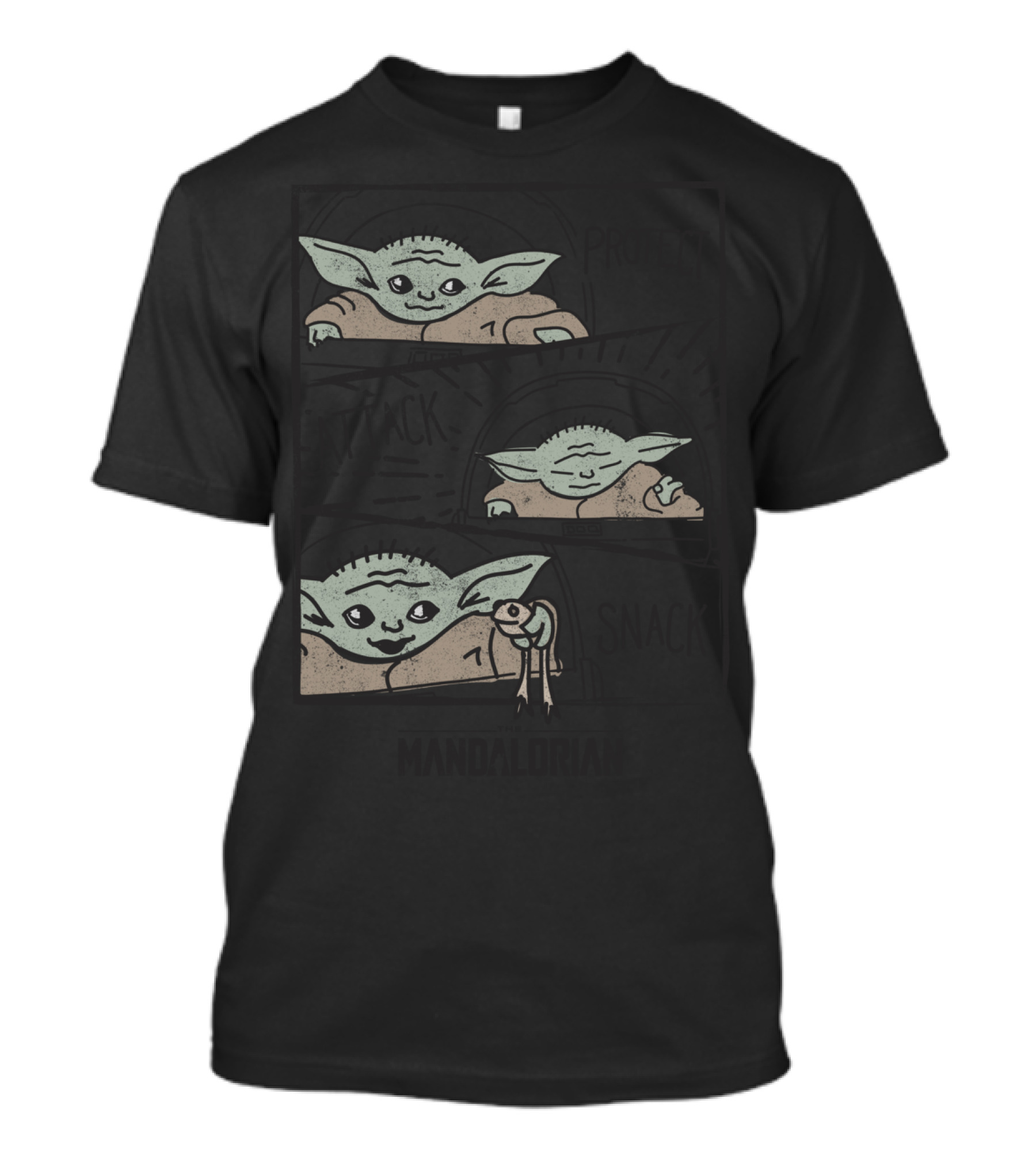 Star Wars The Mandalorian The Child Protect Attack Snack T-Shirt