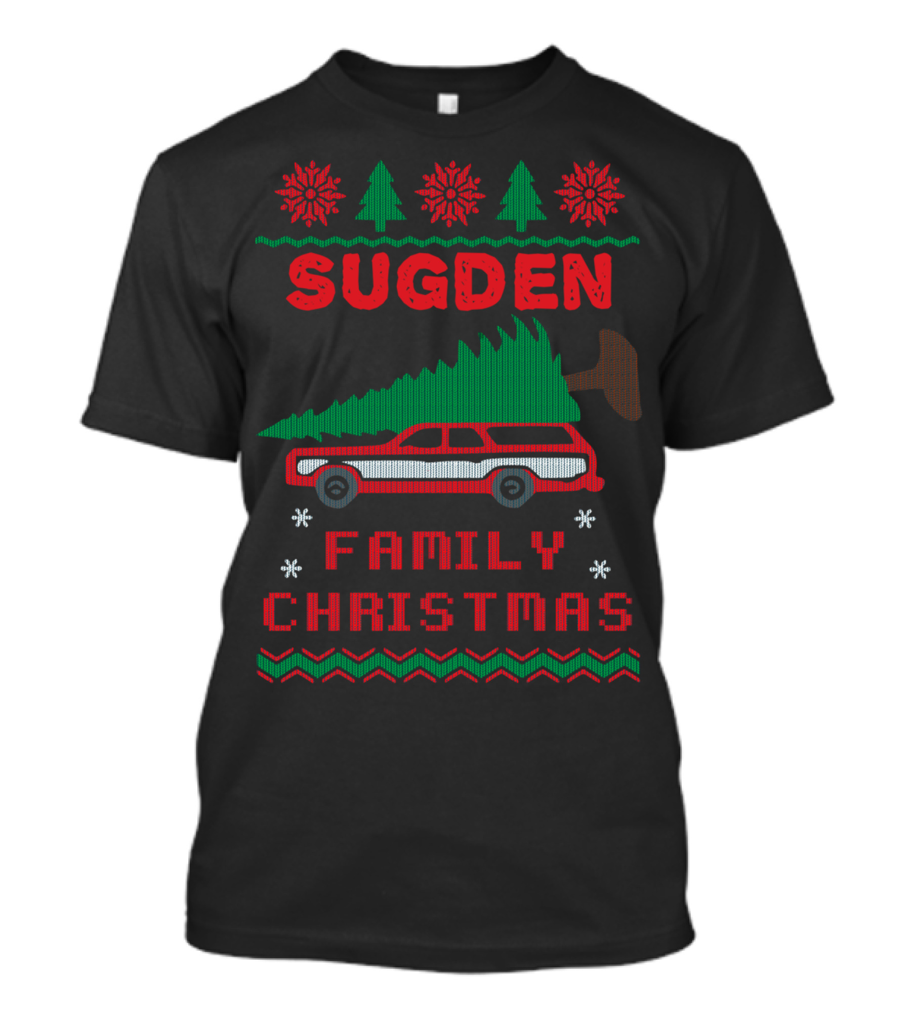 Sugden Family Christmas Tree Car Holiday T-Shirt
