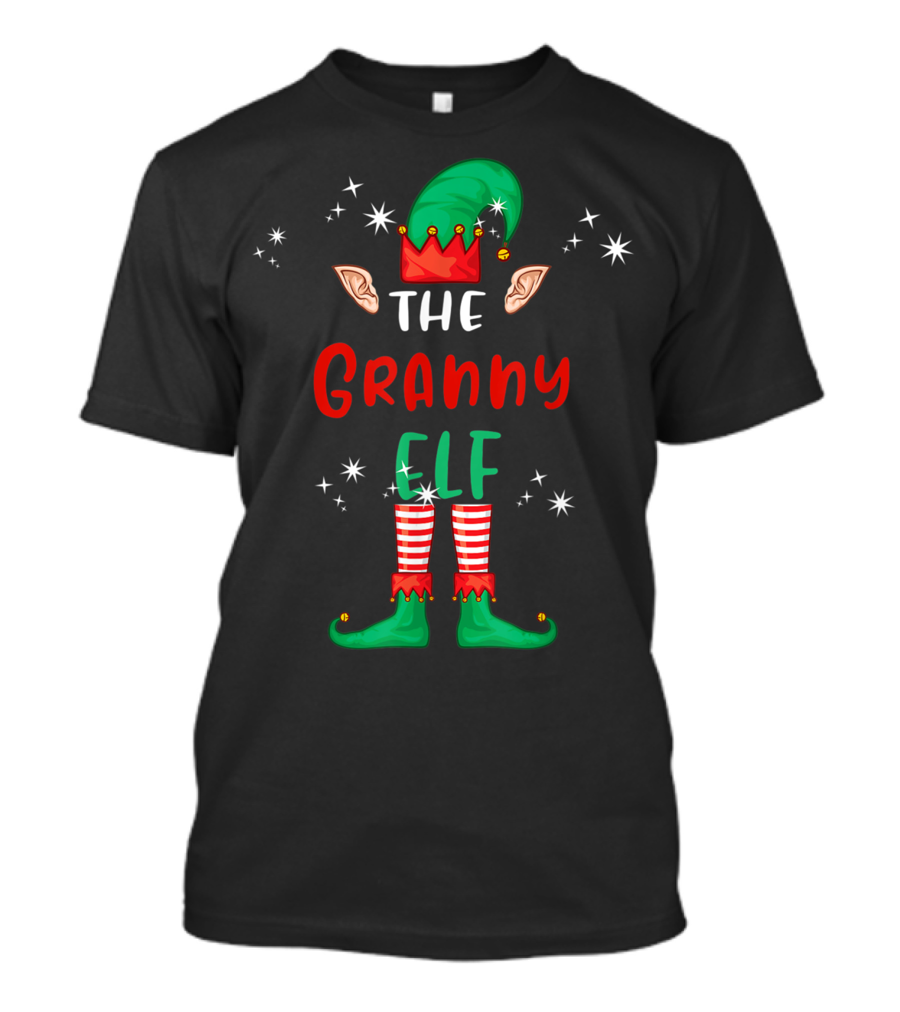 The Granny Elf Christmas Family Group Matching Costume T-Shirt