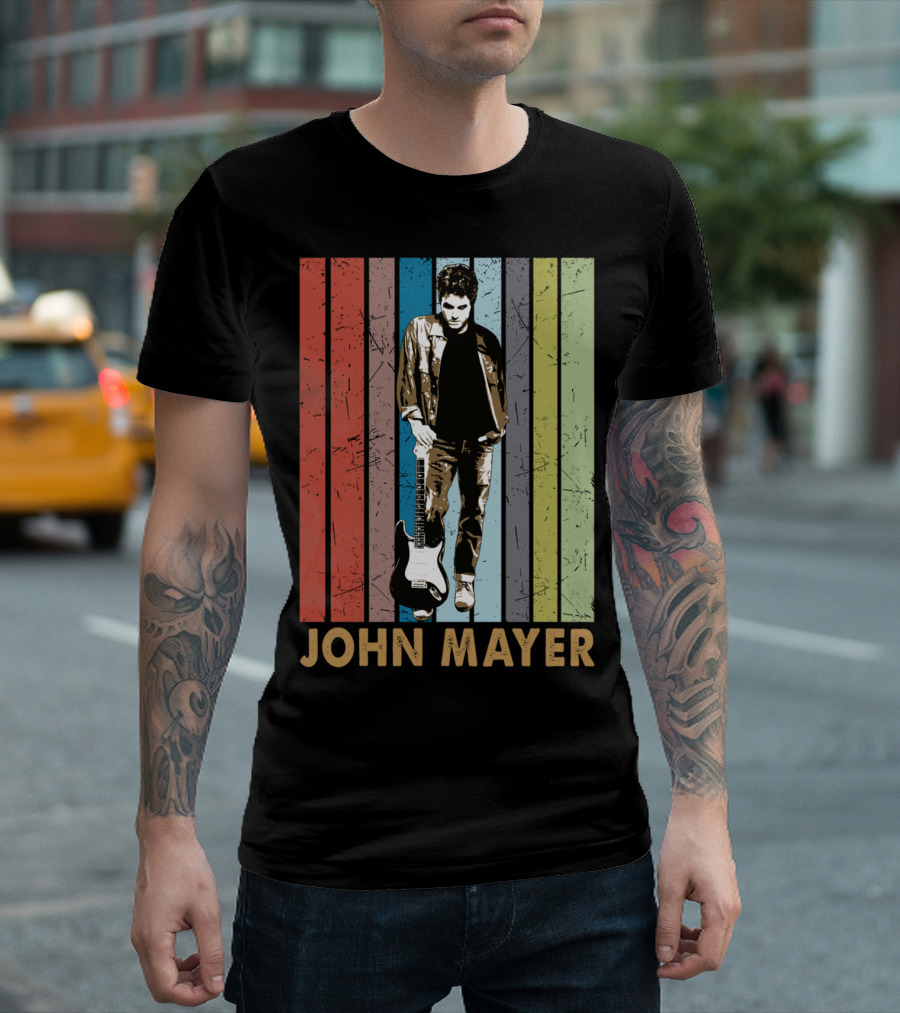John Mayer Vintage Guitar Music Love T-Shirt