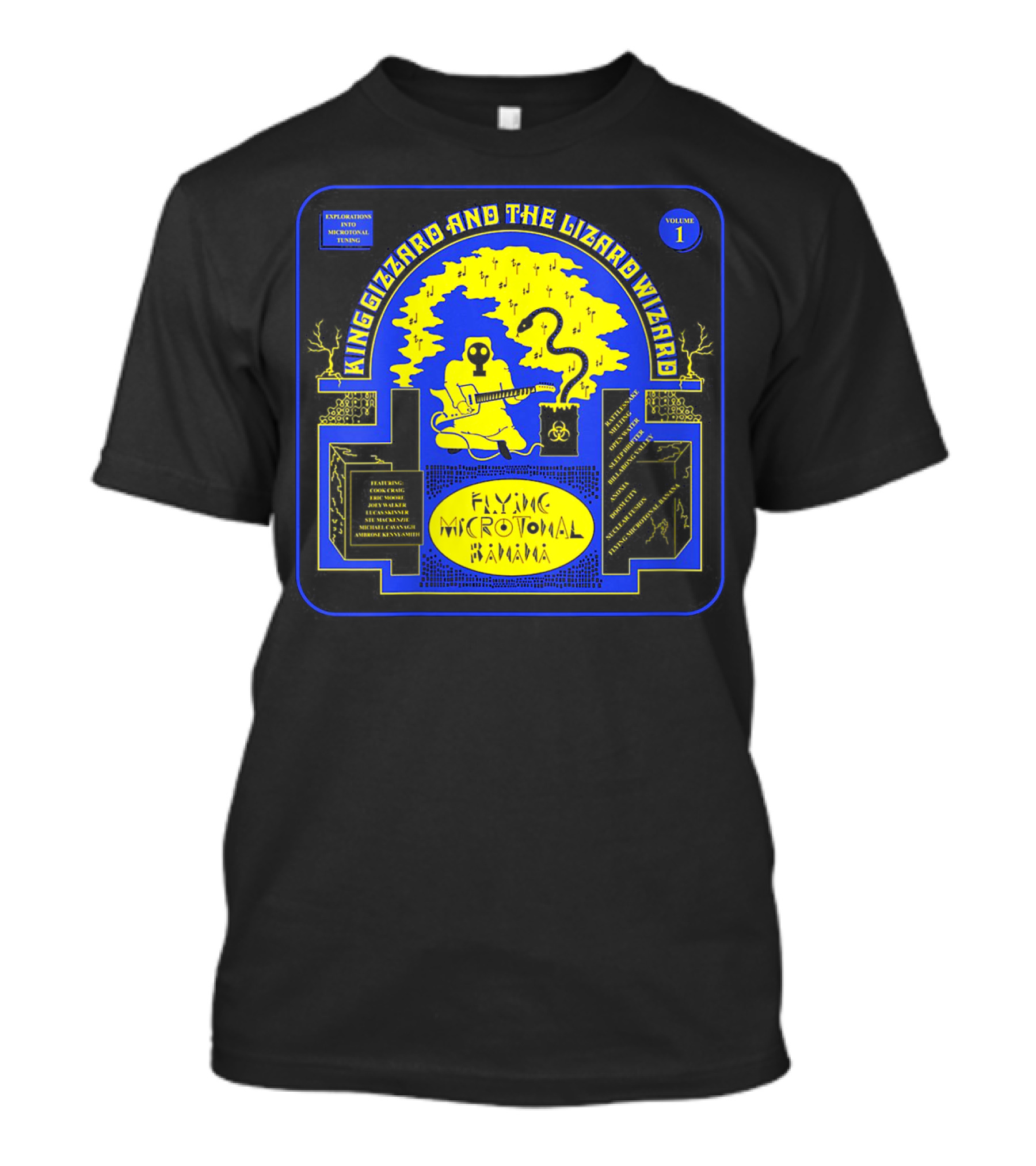 King Gizzard And The Lizard Wizard Flying Microtonal Banana Volume 1 Micro Tuning Inspiration T-Shirt
