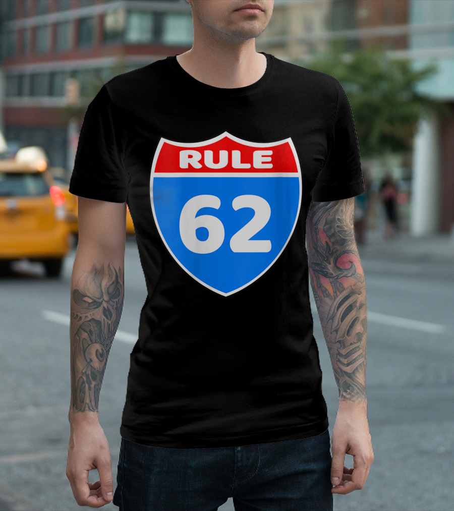 Rule 62 Alcoholics Anonymous Recovery Interstate Shield T-Shirt
