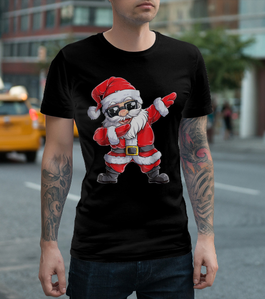 Santa Dab with Sunglasses Joyful Holiday T-Shirt
