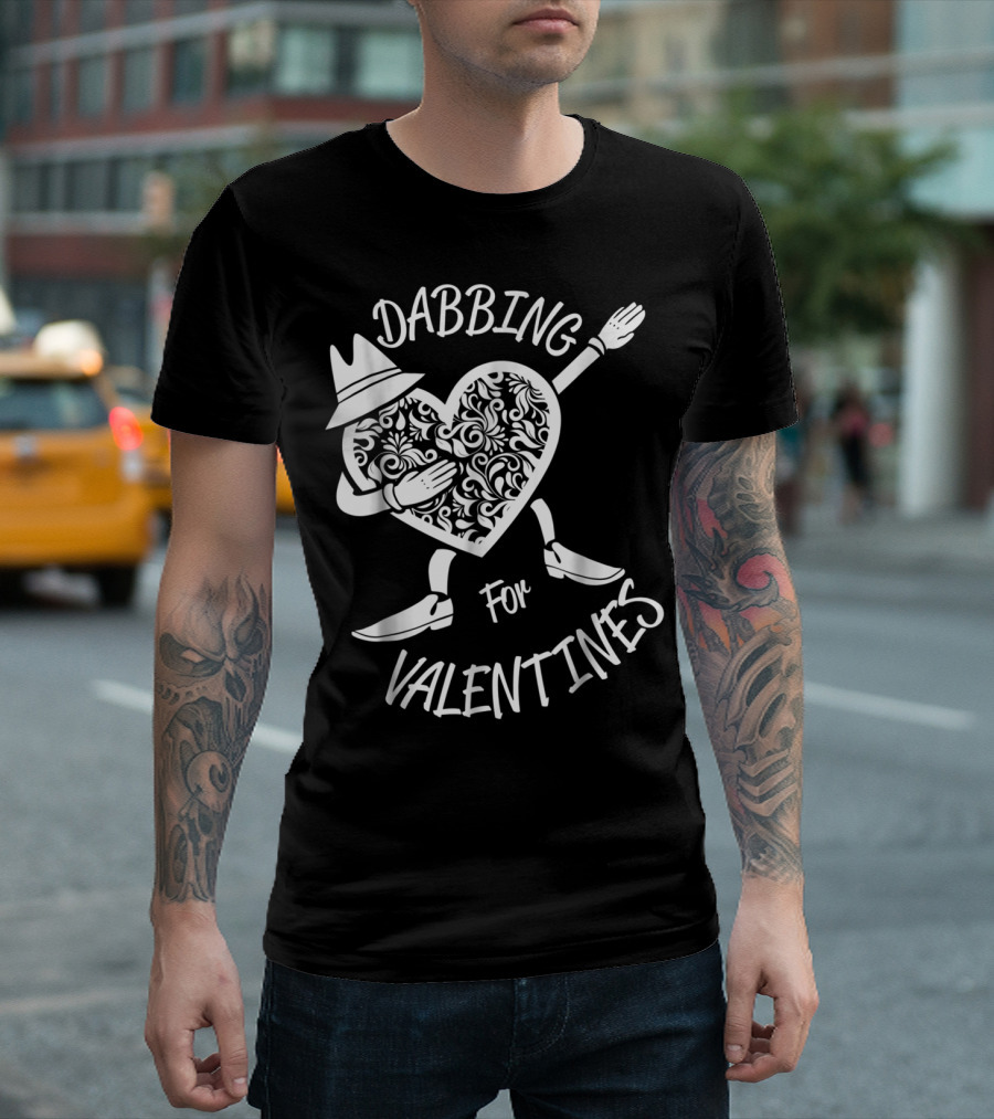 Dabbing For Valentines Heart Day Boyfriend T-Shirt
