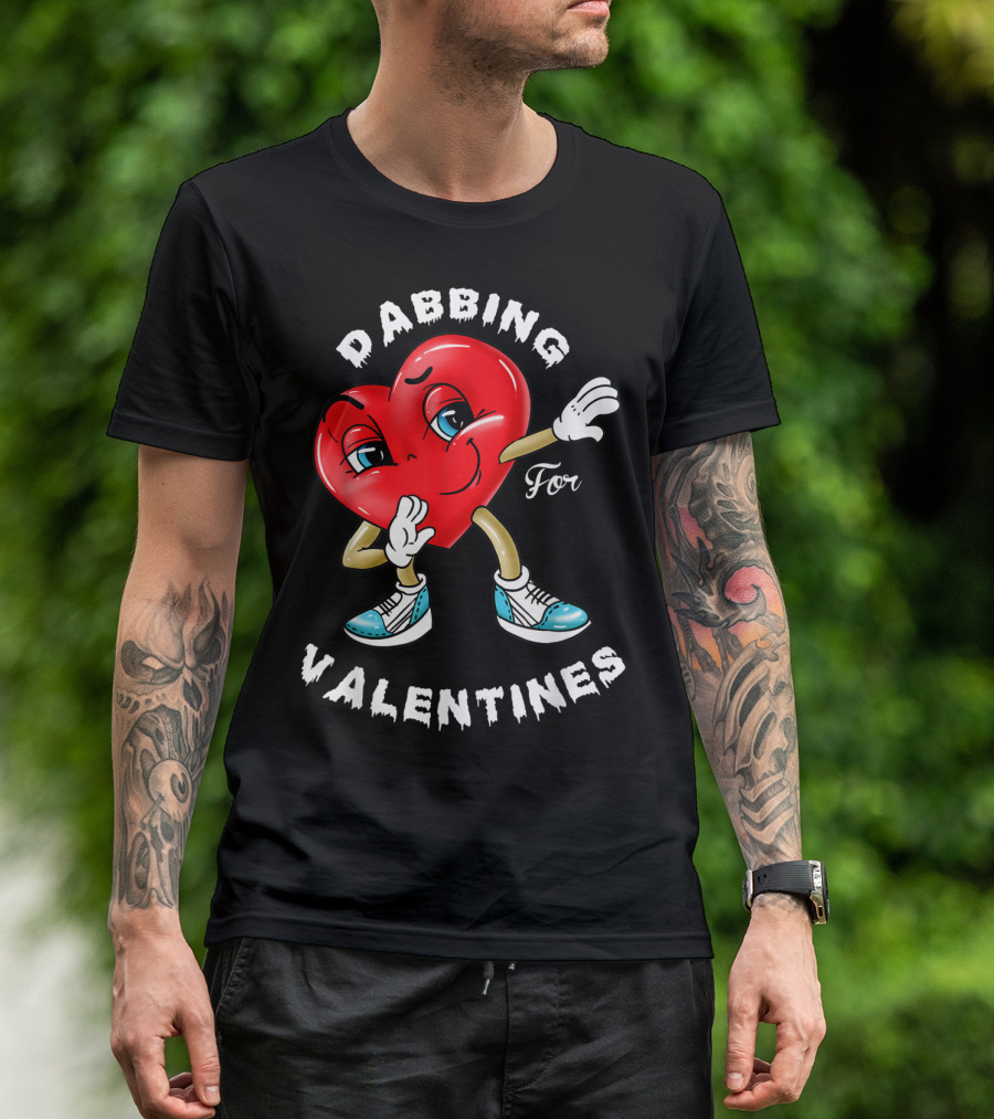 Dabbing Valentines Heart For Girlfriend T-Shirt