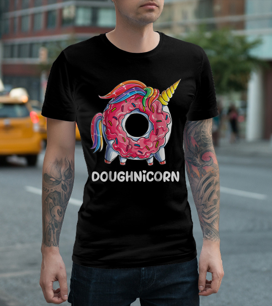 Doughnicorn Unicorn Donut with Rainbow Sprinkles T-Shirt