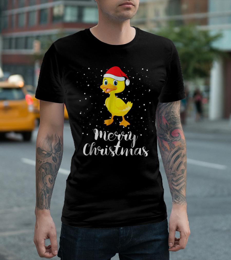 Merry Christmas Duck Funny Family Group Matching T-Shirt