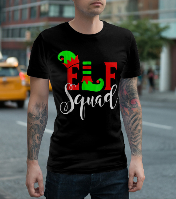 Elf Squad Festive Holiday Family T-Shirt