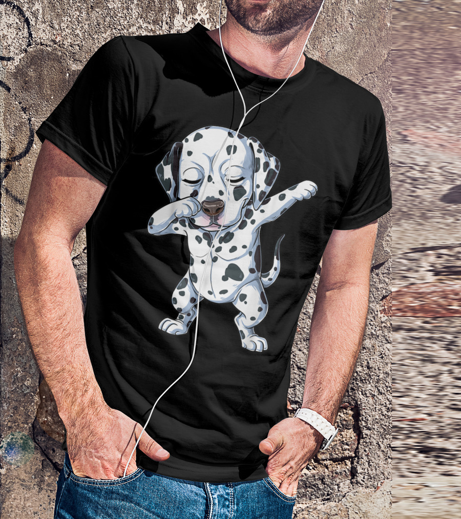 Dalmatian Dabbing Dog Lover Kids Boys Dab T-Shirt