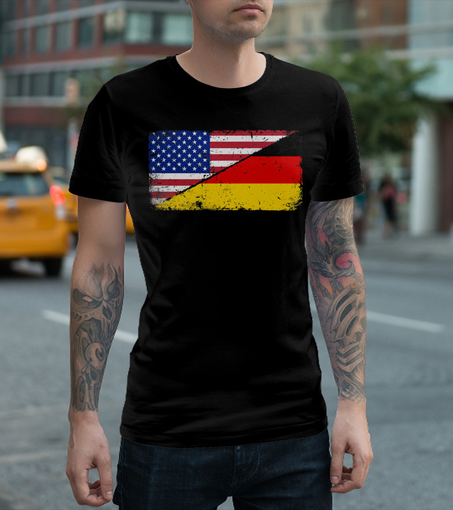 German American Flag Oktoberfest Mashup T-Shirt