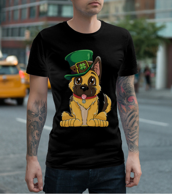 German Shepherd Dog Leprechaun St Patricks Day T-Shirt