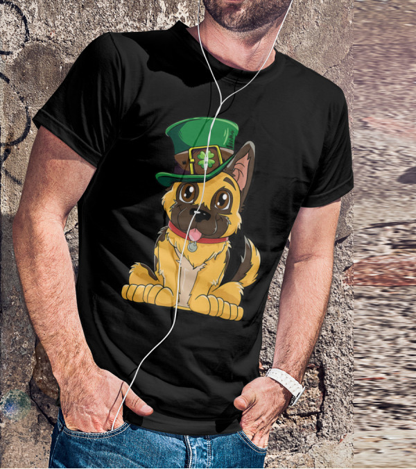 German Shepherd Dog Leprechaun St Patricks Day T-Shirt