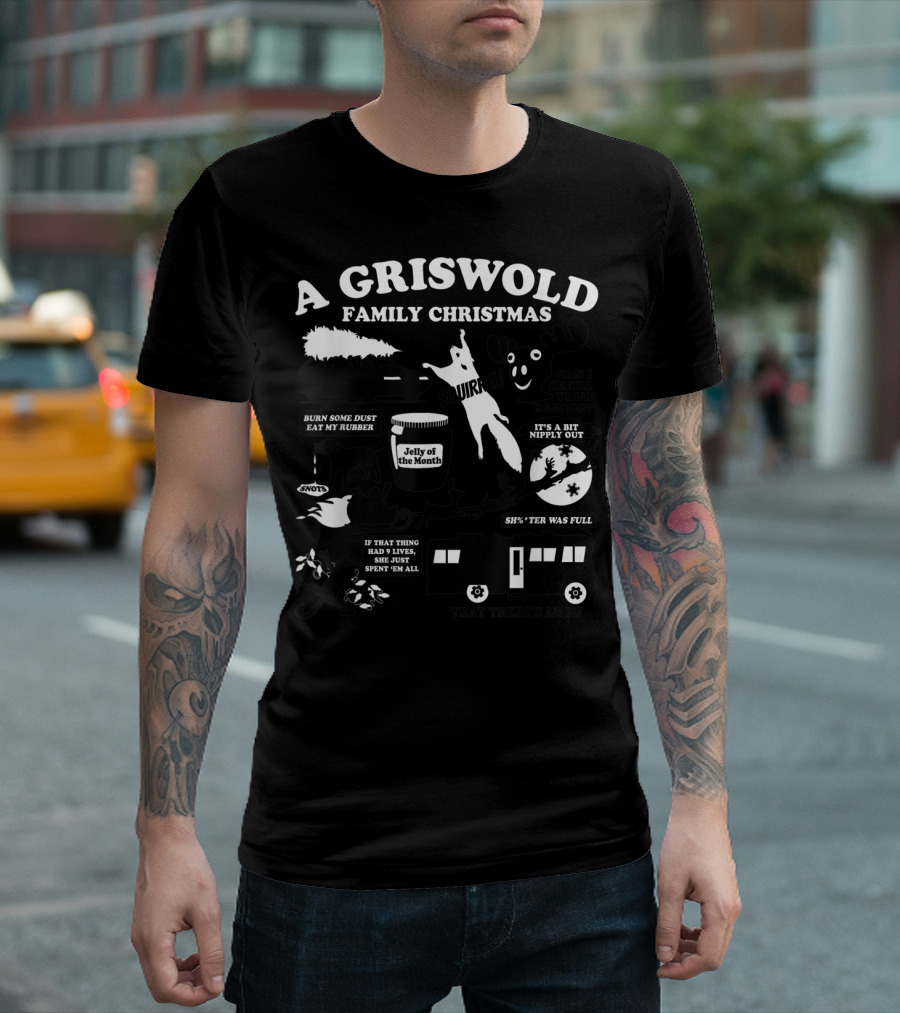 A Griswold Family Christmas Jelly Of The Month Squirrel Eggnog RV T-Shirt