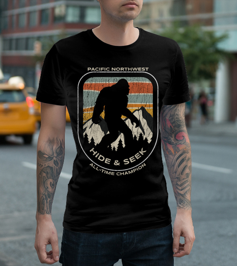 Pacific Northwest Bigfoot Hide and Seek All-Time Champion T-Shirt