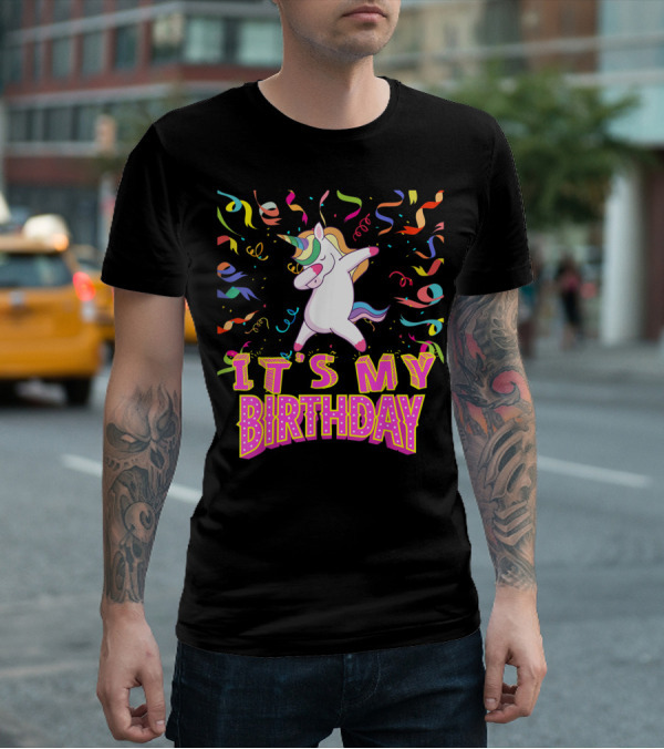 It's My Birthday Dabbing Unicorn Party T-Shirt