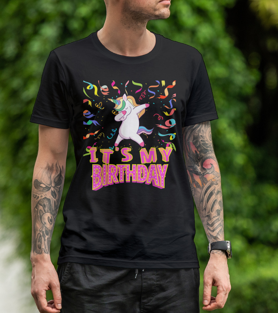 It's My Birthday Dabbing Unicorn Party T-Shirt
