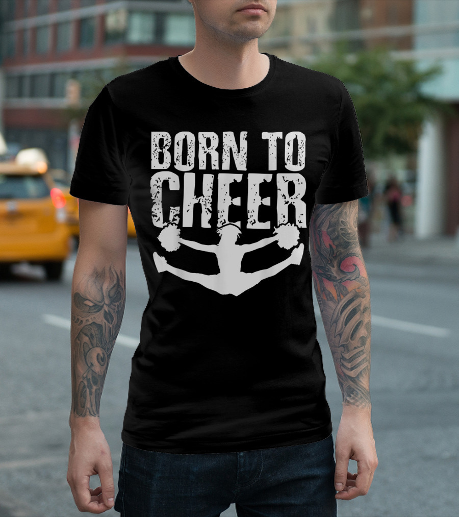 Born to Cheer Cheerleading Squad Split Jump T-Shirt