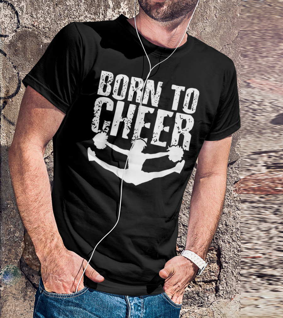 Born To Cheer Cheerleading Squad Split Jump T-Shirt