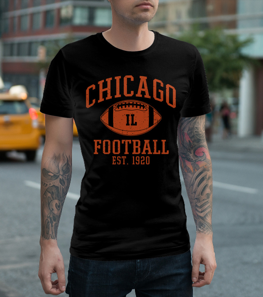 Chicago IL Football Est. 1920 Vintage Illinois Bear T-Shirt