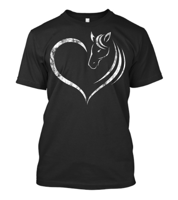 Cute Horse Lover Heart T-Shirt