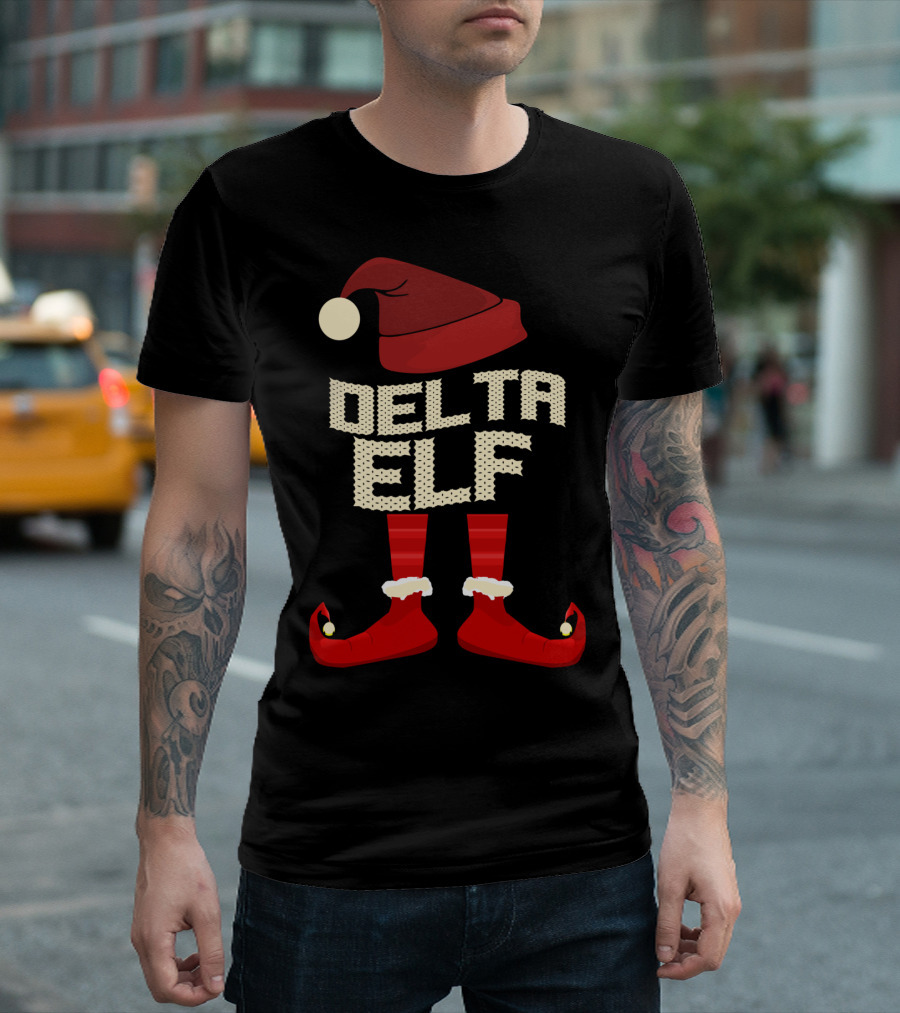 Delta Elf Matching Group Family Christmas Party T-Shirt