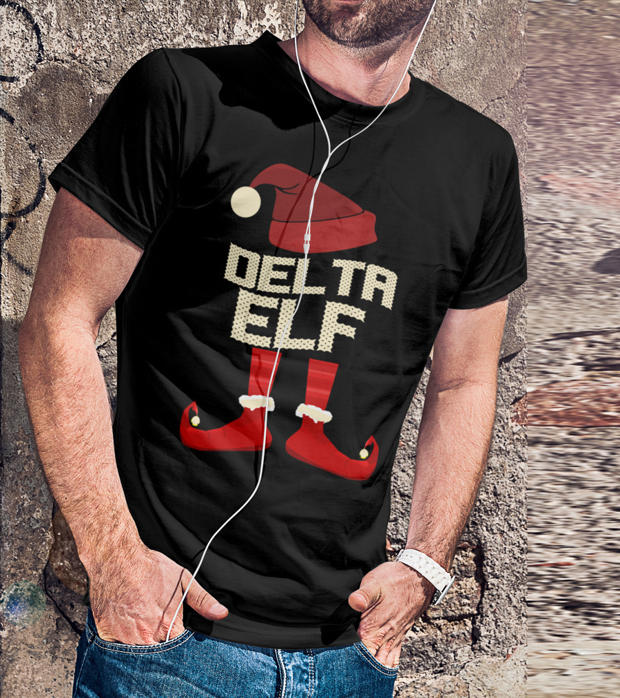 Delta Elf Matching Group Family Christmas Party T-Shirt