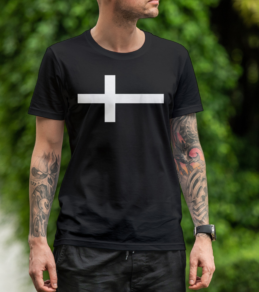 Denmark Flag Cross Danish Scandinavian Danmark T-Shirt