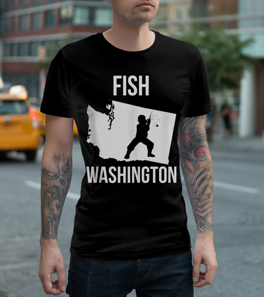 Fish Washington State Fishing Pride T-Shirt