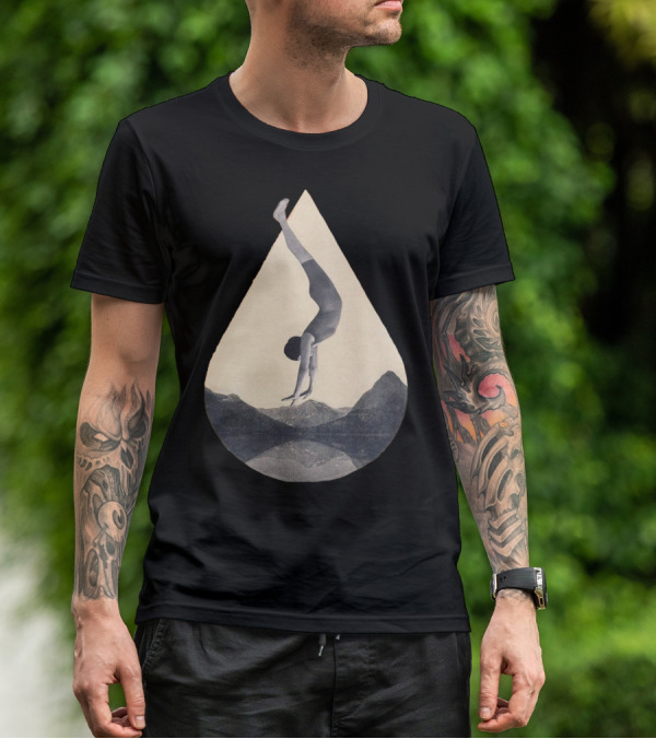 Fms 002 Flipped Upside Down Acrobat Over Mountains T-Shirt